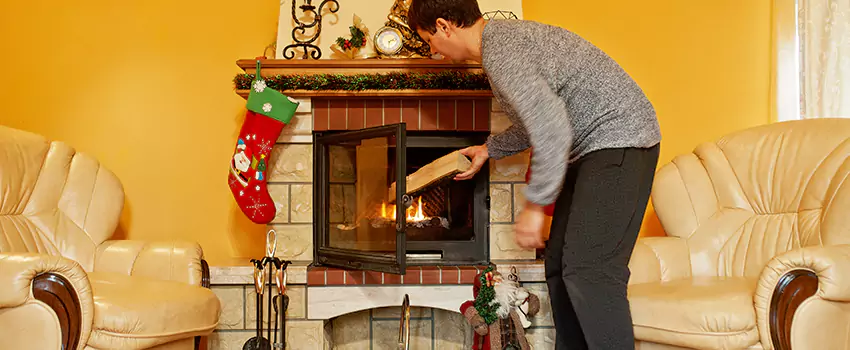 Rusted Metal Fireplace Restoration in North York, Ontario