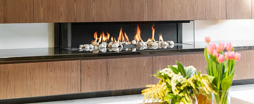 Double-height Fireplace Design Refurbishment in North York, Ontario